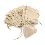 10pcs Jute Bags Gift Drawstring Pouch Packaging Bags For Gift Linen Bags