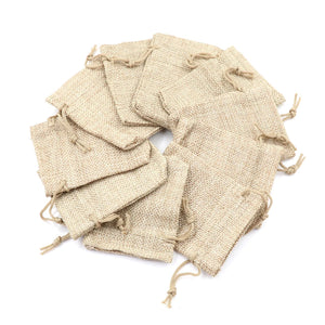 10pcs Jute Bags Gift Drawstring Pouch Packaging Bags For Gift Linen Bags