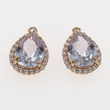10pcs Micro Pave CZ Teardrop Pendant For Bridal Jewelry