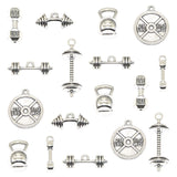 10pcs Sports Fitness Equipment Charms for DIY Jewelry Making