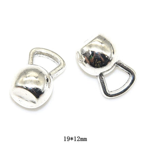 10pcs Sports Fitness Equipment Charms for DIY Jewelry Making