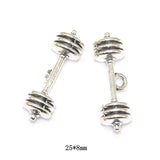 10pcs Sports Fitness Equipment Charms for DIY Jewelry Making