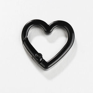 10pcs Colorful Loveheart Spring Clasp Buckle Keychain Lobster Clasp DIY