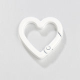 10pcs Colorful Loveheart Spring Clasp Buckle Keychain Lobster Clasp DIY