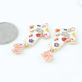 10pcs Kimono Enamel Charms Japanese Clothing Pendants DIY Jewelry Making