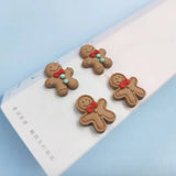 10pcs Gingerbread Man Biscuit Pendant Charms DIY Earrings C352