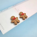 10pcs Gingerbread Man Biscuit Pendant Charms DIY Earrings C352