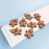 10pcs Gingerbread Man Biscuit Pendant Charms DIY Earrings C352