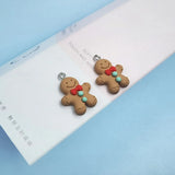 10pcs Gingerbread Man Biscuit Pendant Charms DIY Earrings C352