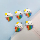 10pcs Korea Rainbow Star Cloud Charms For Jewlery Making