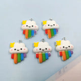 10pcs Korea Rainbow Star Cloud Charms For Jewlery Making