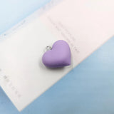 10pcs Red Heart Silica Gel Charms DIY Jewelry Findings C498