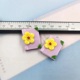 10pcs Colorful Book Resin Charms for DIY Jewelry Making