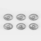 10pcs Lacework Carved Oval Slider Beads Spacer Charms for 12mm Flat Leather Cord