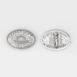 10pcs Lacework Carved Oval Slider Beads Spacer Charms for 12mm Flat Leather Cord