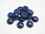 10pcs Lapis Lazuli Cabochons, Natural Gemstone Flat Back, 8mm-12mm