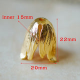 10pcs Large Flower Bead Caps 16/ 22mm, Tulip Floral Tassel Caps