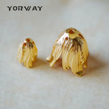 10pcs Large Flower Bead Caps 16/ 22mm, Tulip Floral Tassel Caps