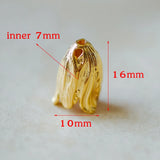 10pcs Large Flower Bead Caps 16/ 22mm, Tulip Floral Tassel Caps