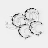 10pcs Crescent Moon & Hearts Charms Pendants 51x46mm