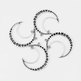 10pcs Crescent Moon & Hearts Charms Pendants 51x46mm