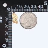 10pcs Leaf Charm, Real 18K Plated Charm, Jewelry Making Supplies