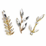 Leaf Pins Collar for Women Crystal Wedding Hair Accessories