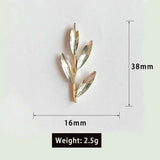 Leaf Pins Collar for Women Crystal Wedding Hair Accessories