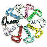 10pcs Letter Charms Queen for Jewelry Making