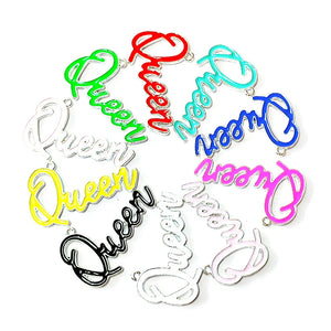 10pcs Letter Charms Queen for Jewelry Making
