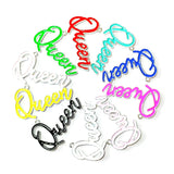 10pcs Letter Charms Queen for Jewelry Making