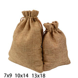 10pcs Linen Bags Cotton Drawstring Wedding Gift Sachet Storage
