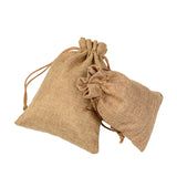 10pcs Linen Bags Cotton Drawstring Wedding Gift Sachet Storage