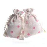 10pcs Linen Cotton Bag 10x14cm Drawstring Gift Bags Wedding Party