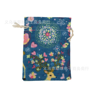 10pcs Linen Cotton Bag 10x14cm Drawstring Gift Bags Wedding Party