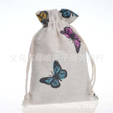 10pcs Linen Cotton Bag 10x14cm Drawstring Gift Bags Wedding Party