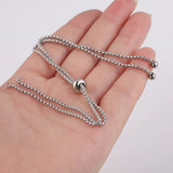 10pcs 1.8mm Stainless Adjustable Bolo Chain Necklace