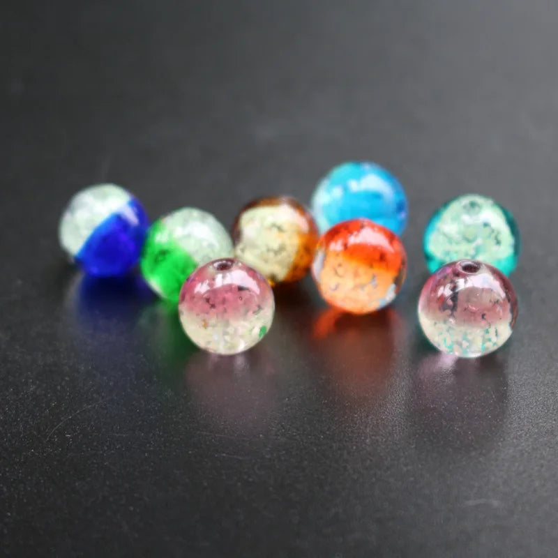 10pcs 10mm 12mm Lampwork Glass Beads Mix Colors for Jewelry Making