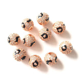 10pcs 10mm Leopard Print Zirconia Ball Spacers for Jewelry Accessory