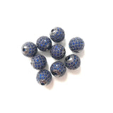 10pcs 10mm Zirconia Disco Ball Spacer Beads Rhinestone Brass Jewelry Finding