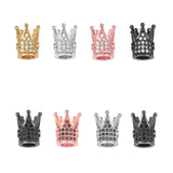 10mm CZ Spacer Crown Bead Brass Pave Cubic Zirconia Beads Jewelry DIY