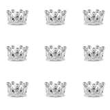 10pcs 10mm CZ Spacer Crown Bead Brass Micro Pave Cubic Zirconia Beads