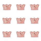 10pcs 10mm CZ Spacer Crown Bead Brass Micro Pave Cubic Zirconia Beads