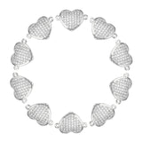 10mm CZ Spacer Heart Beads Brass Pave Zirconia Jewelry DIY Charms