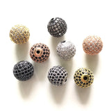 10pcs 12mm Clear Disco Ball Spacers Beads Bling Zirconia Paved Accessory
