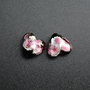 10pcs 12mm Heart Lampwork Glass Beads Light Purple for Jewelry Making