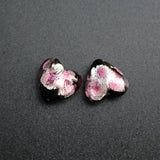 10pcs 12mm Heart Lampwork Glass Beads Light Purple for Jewelry Making