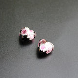 10pcs 12mm Heart Lampwork Glass Beads Light Purple for Jewelry Making