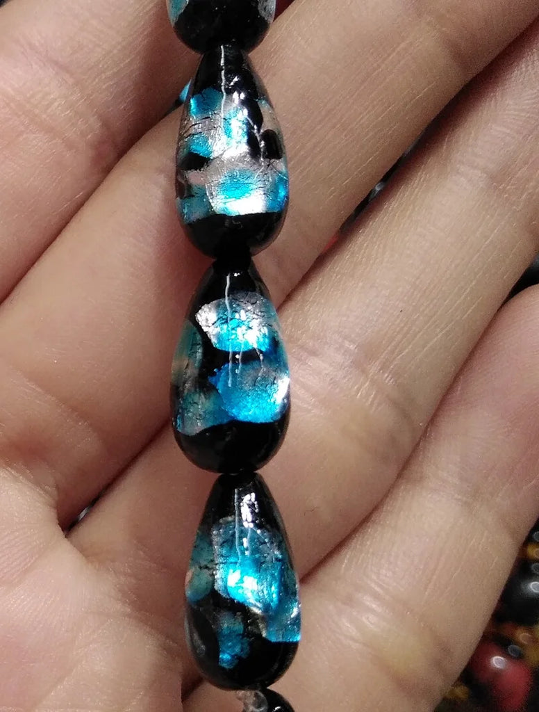 10pcs 15.5mm*7.5mm Drop Lampwork Beads Japanese Style Multi-color