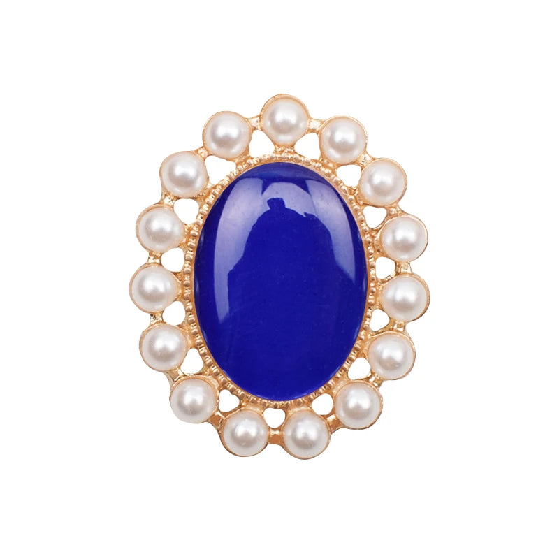 10pcs 23*28mm Oval Pearl Wedding Opal Buttons DIY Hair Accessory Jewelry Crafts